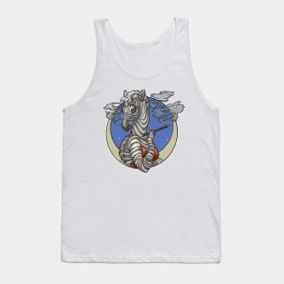 Elegant Art Nouveau Zebra Woman Lady Tank Top